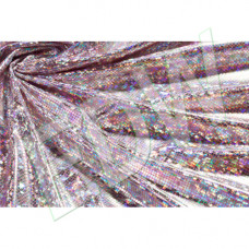 Hologramos lamé - Ezüst-rózsaszín - 3490 Ft/m